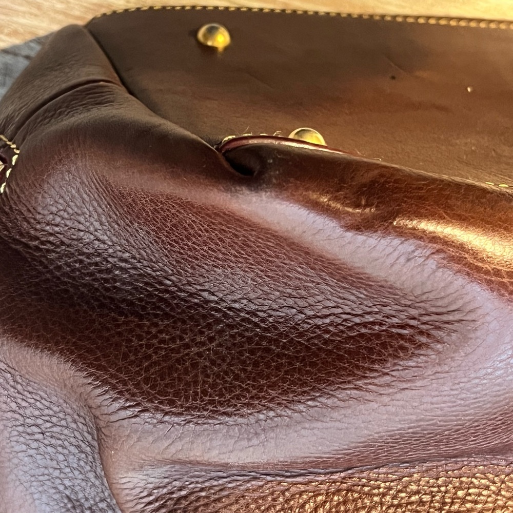 Dooney & Bourke Florentine Leather Large Zip Barlow Satchel - Picture 9 of 9